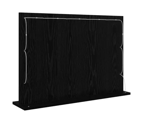 Spoguļa Ar Led Gaismas Melns Ozols 80X55X18 Cm Vidaxl
