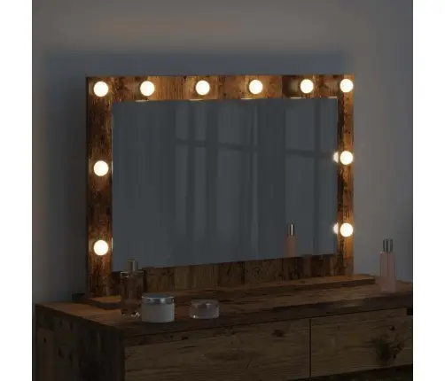 Tualettpeegel Vana Puit 80 X 55 X 18 Cm Klaas Ja Töödeldud Puit