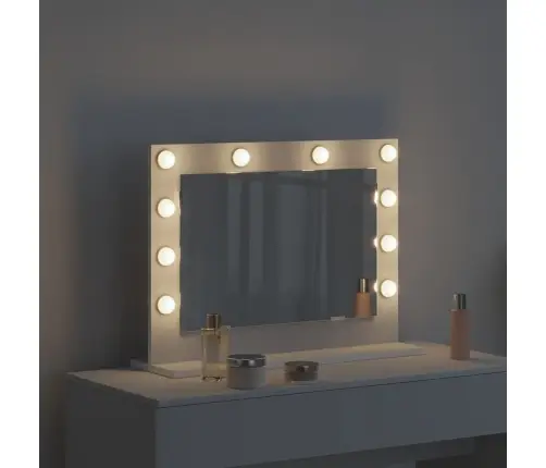Spoguļa Skapis Ar Led Gaismām Balts 60X45X18 Cm Vidaxl
