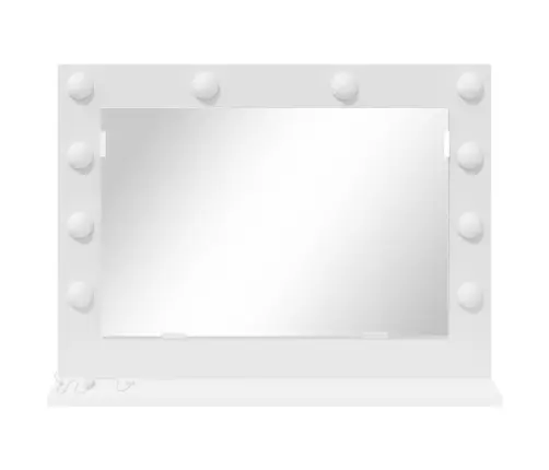 Spoguļa Skapis Ar Led Gaismām Balts 60X45X18 Cm Vidaxl