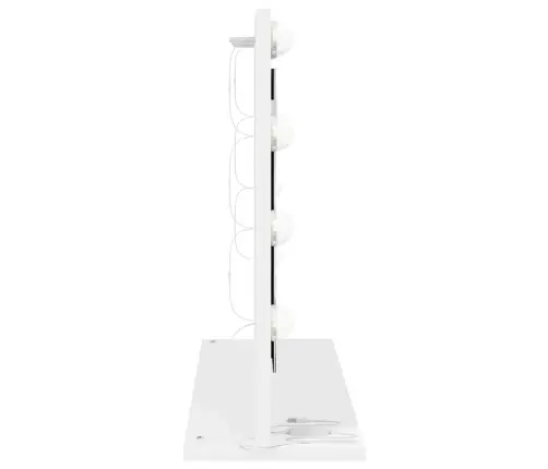 Spoguļa Skapis Ar Led Gaismām Balts 60X45X18 Cm Vidaxl