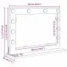 Spoguļa Ar Led Gaismām Melna Ozola 60X45X18 Cm Vidaxl