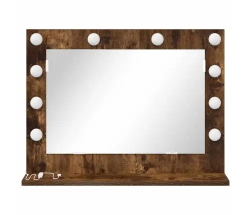 Tualettpeegel Peegliga Suitsetatud Tamm 60 X 45 X 18 Cm