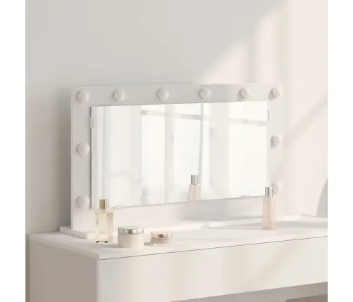 Tualettpeegel Peegliga Valge 80 X 45 X 18 Cm Tehispuit Ja Klaas Tualettpeegel Peegliga Valge 80 X 45 X 18 Cm Tehispuit Ja Klaas