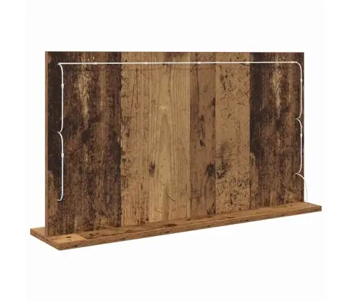 Tualettpeegel Vana Puit 80 X 45 X 18 Cm Klaas Ja Töödeldud Puit