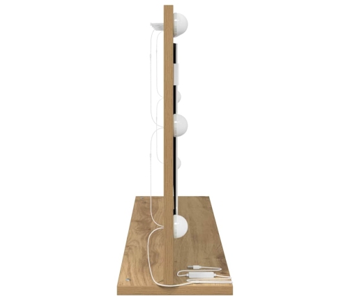 Spoguļkosmētika Amatnieku Ozols Daļiņu Dēlis 80 X 45 X 18 Cm Vidaxl
