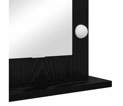 Kosmētikas Spogulis Ar Led Gaismām Melnā Ozola Krāsā 100X45X18 Cm Vidaxl