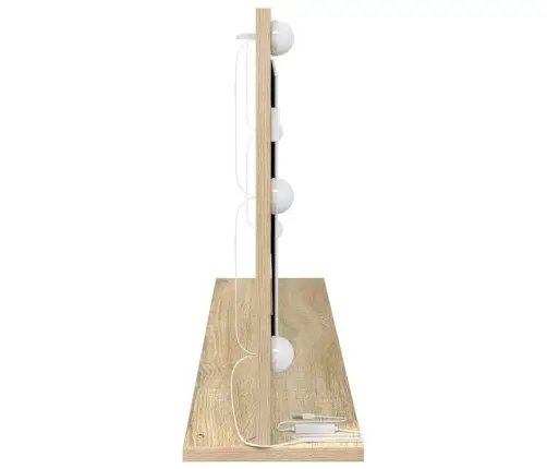 Tualettpeegel Led -Ribatuledega Sonoma Tamm 100 X 45 X 18 Cm