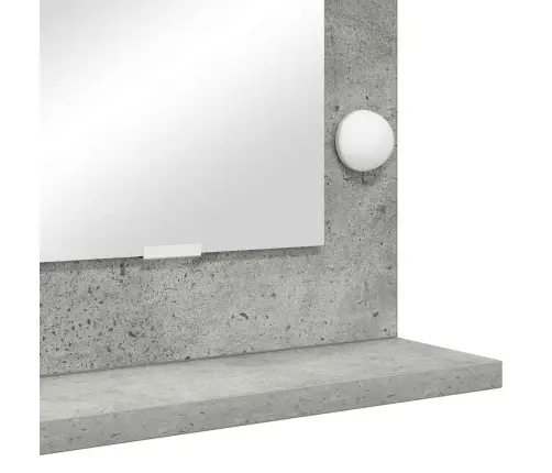 Spogulis Ar Led Gaismām Betona Pelēkā 100X45X18 Cm Vidaxl