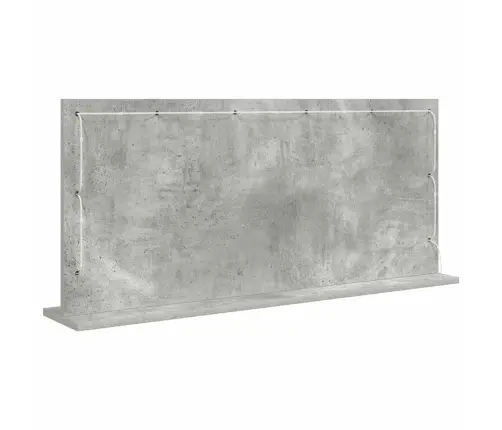 Spogulis Ar Led Gaismām Betona Pelēkā 100X45X18 Cm Vidaxl