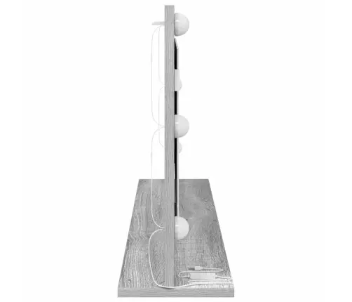 Vanity Spogulis Ar Led Gaismām Pelēks Sonoma 100X45X18 Cm Vidaxl