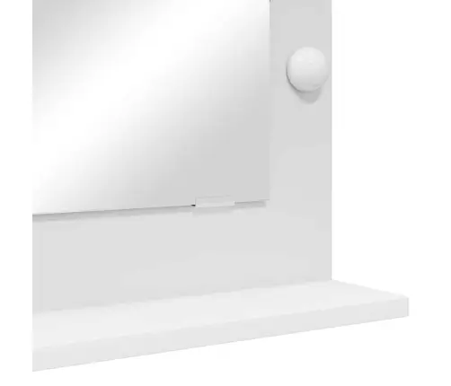 Tualettpeegel Valge 70 X 50 X 18 Cm Klaas Ja Töödeldud Puit