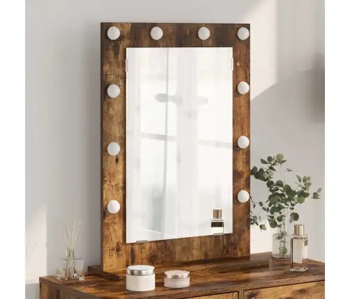 Tualettpeegel Peegliga Suitsetatud Tamm 70 X 50 X 18 Cm