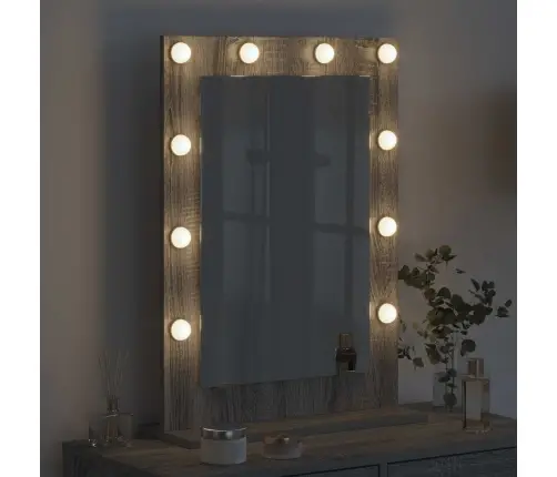 Tualetes Spogulis Pelēka Sonoma Skaidu Plātne, Stikls Vidaxl