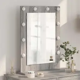 Tualetes Spogulis Taisnstūra Pelēks Sonoma 70 X 50 X 18 Cm Vidaxl