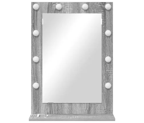 Tualetes Spogulis Pelēka Sonoma Skaidu Plātne, Stikls Vidaxl