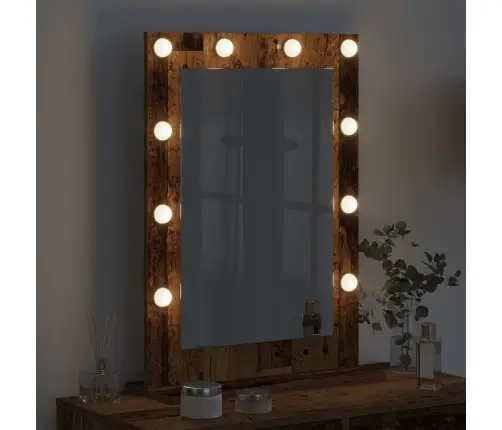 Tualettpeegel Vana Puit 70 X 50 X 18 Cm Klaas Ja Töödeldud Puit