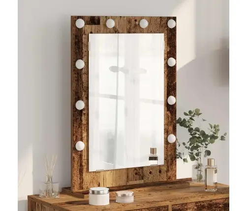 Tualettpeegel Vana Puit 70 X 50 X 18 Cm Klaas Ja Töödeldud Puit