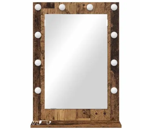 Tualettpeegel Vana Puit 70 X 50 X 18 Cm Klaas Ja Töödeldud Puit