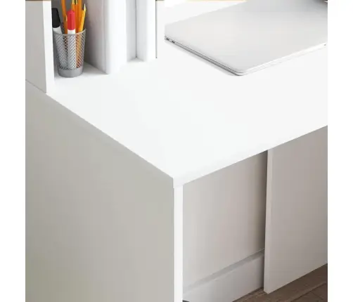 Galds Ar Plauktu Balts 91 X 50 X 149 Cm Inženierijas Koks Vidaxl Galds Ar Plauktu Balts 91 X 50 X 149 Cm Inženierijas Koks Vidaxl