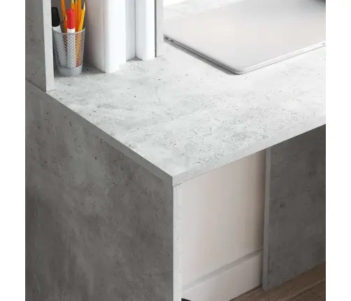 Galds Betona Pelēka 91 X 50 X 149 Cm Inženierijas Koks Vidaxl