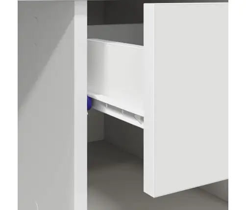 Galds Ar Uzglabāšanu Balts 90X49.5X75 Cm Inženierijas Koks Vidaxl