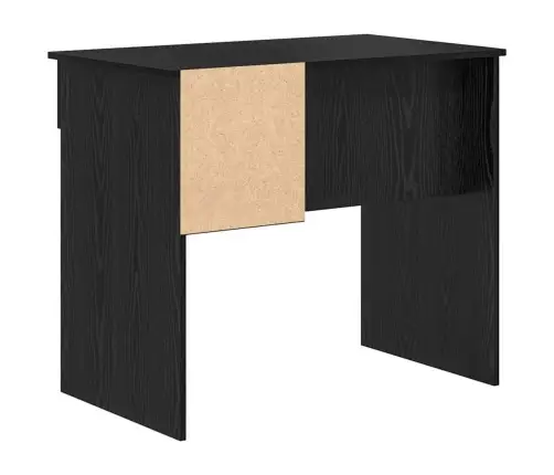 Galds Ar Uzglabāšanu Melna Ozola 90X49.5X75 Cm Inženierijas Koks Vidaxl