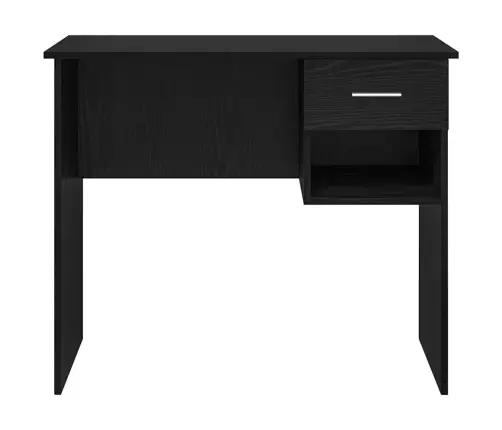 Galds Ar Uzglabāšanu Melna Ozola 90X49.5X75 Cm Inženierijas Koks Vidaxl
