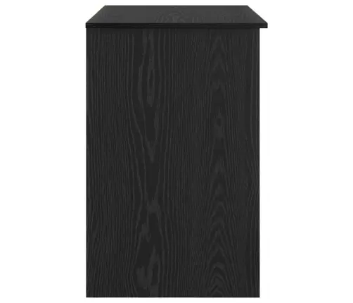 Galds Ar Uzglabāšanu Melna Ozola 90X49.5X75 Cm Inženierijas Koks Vidaxl