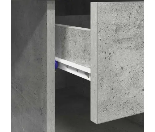 Galds Ar Uzglabāšanu Betona Pelēkā 90X49.5X75 Cm Inženieru Koks Vidaxl