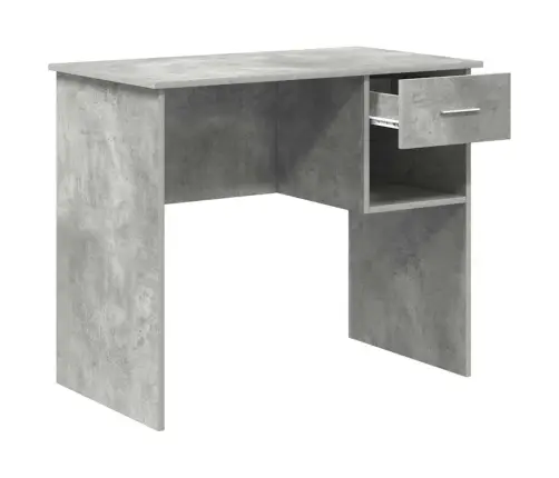 Galds Ar Uzglabāšanu Betona Pelēkā 90X49.5X75 Cm Inženieru Koks Vidaxl