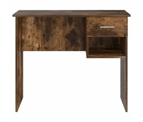 Galds Ar Uzglabāšanu Dūmota Ozola 90X49.5X75 Cm Inženierijas Koks Vidaxl