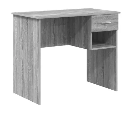 Galds Ar Uzglabāšanu Pelēkā Sonoma 90X49.5X75 Cm Inženierijas Koks Vidaxl