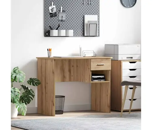 Galds Ar Uzglabāšanu Ozola 90X49.5X75 Cm Inženierijas Koks Vidaxl Galds Ar Uzglabāšanu Ozola 90X49.5X75 Cm Inženierijas Koks Vidaxl