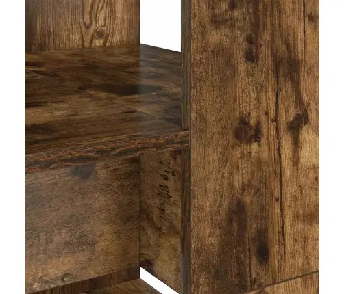 Galds Ar Uzglabāšanu Dūmota Ozola 113X54X120 Cm Inženierijas Koks Vidaxl