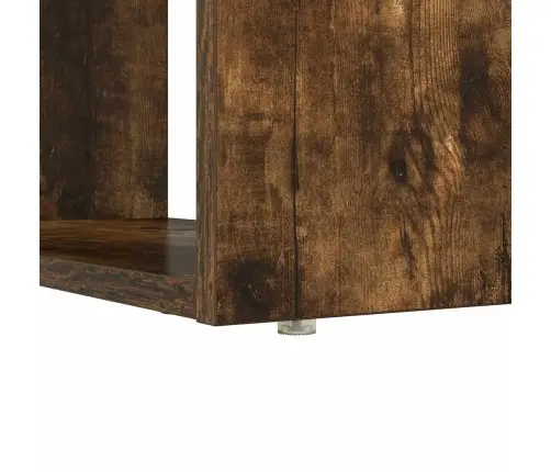 Galds Ar Uzglabāšanu Dūmota Ozola 113X54X120 Cm Inženierijas Koks Vidaxl