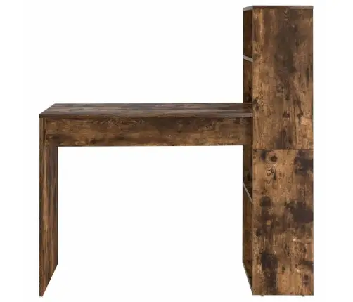 Galds Ar Uzglabāšanu Dūmota Ozola 113X54X120 Cm Inženierijas Koks Vidaxl