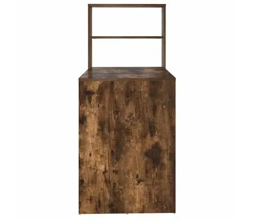 Galds Ar Uzglabāšanu Dūmota Ozola 113X54X120 Cm Inženierijas Koks Vidaxl