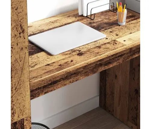 Galds Ar Uzglabāšanu Vecais Koks 113X54X120 Cm Inženierijas Koks Vidaxl