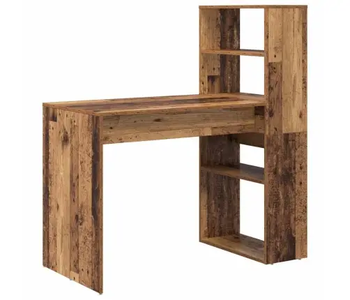 Galds Ar Uzglabāšanu Vecais Koks 113X54X120 Cm Inženierijas Koks Vidaxl