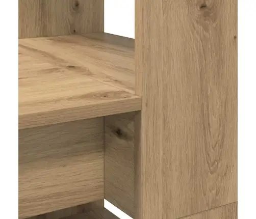 Galds Ar Uzglabāšanu Mākslinieka Ozols 113X54X120 Cm Inženierijas Koksne Vidaxl