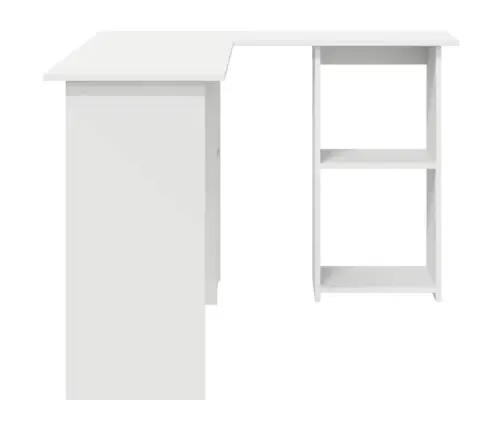 Galds Ar Plauktu Balts 142 X 102 X 73 Cm Inženierijas Koks Vidaxl