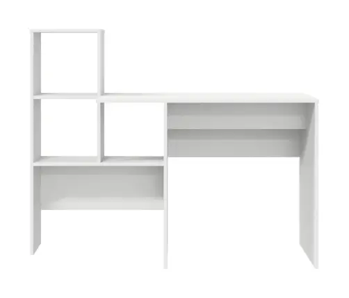 Laud Riiuliga Valge 131.5 X 50 X 106.5 Cm Tehispuit