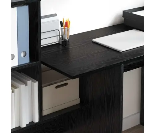 Galds Melns Ozols 131.5 X 50 X 106.5 Cm Inženierijas Koks Vidaxl