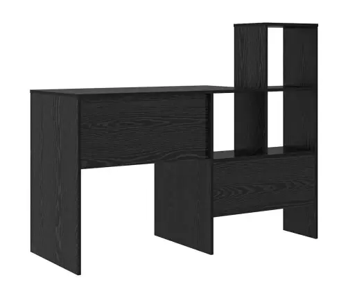 Galds Melns Ozols 131.5 X 50 X 106.5 Cm Inženierijas Koks Vidaxl