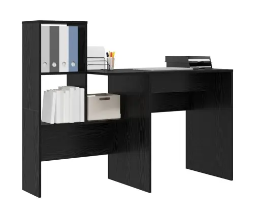 Galds Melns Ozols 131.5 X 50 X 106.5 Cm Inženierijas Koks Vidaxl