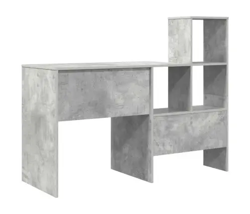 Galds Betona Pelēka 131.5 X 50 X 106.5 Cm Inženierijas Koks Vidaxl