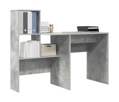 Galds Betona Pelēka 131.5 X 50 X 106.5 Cm Inženierijas Koks Vidaxl