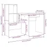Galds Betona Pelēka 131.5 X 50 X 106.5 Cm Inženierijas Koks Vidaxl