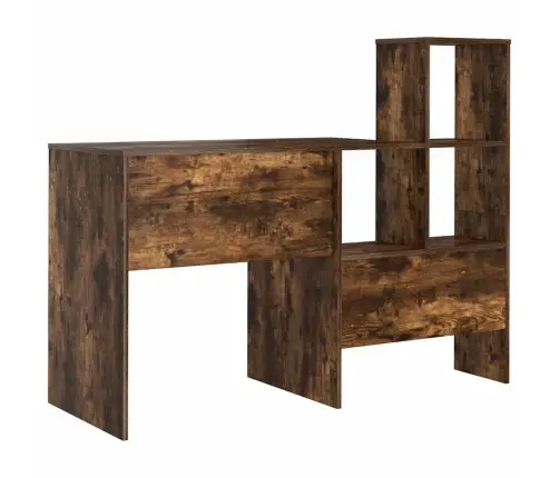 Galds Ar Plauktu Dūmakaina Ozolkoka 131.5 X 50 X 106.5 Cm Vidaxl